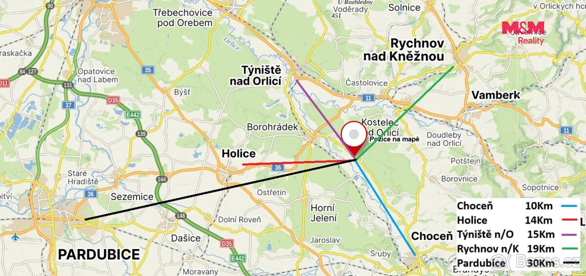 Prodej pozemku k bydlení, 1426 m², Čermná nad Orlicí