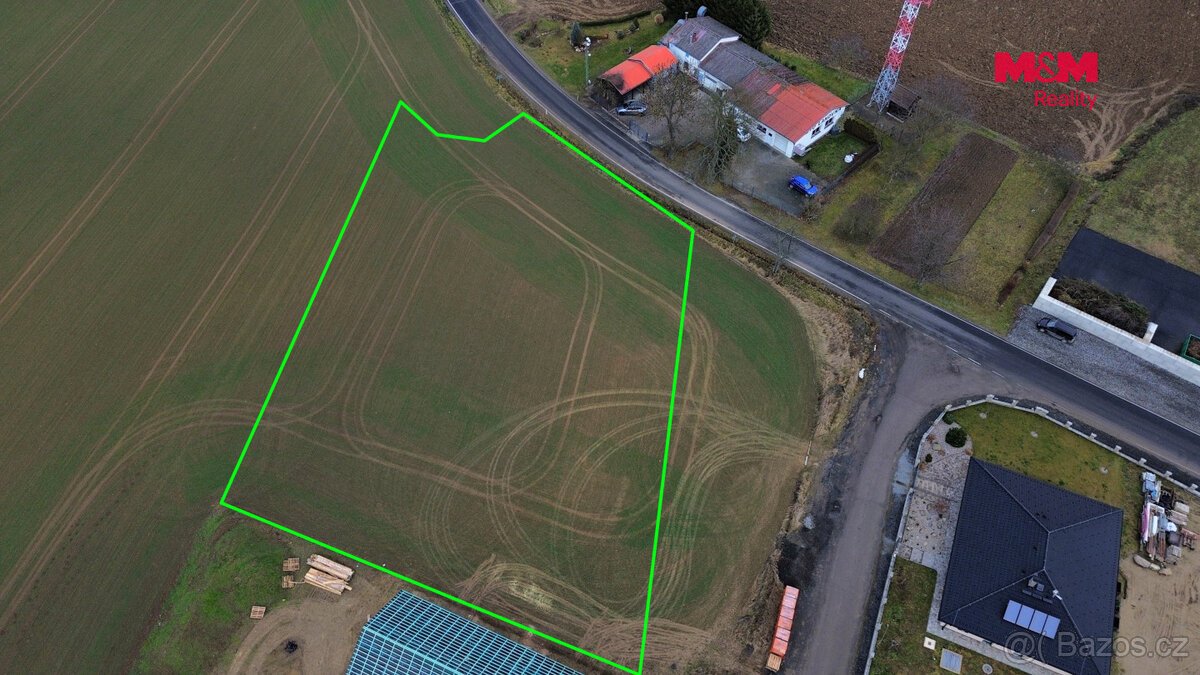 Prodej pozemku k bydlení, 3083 m², Ústrašín