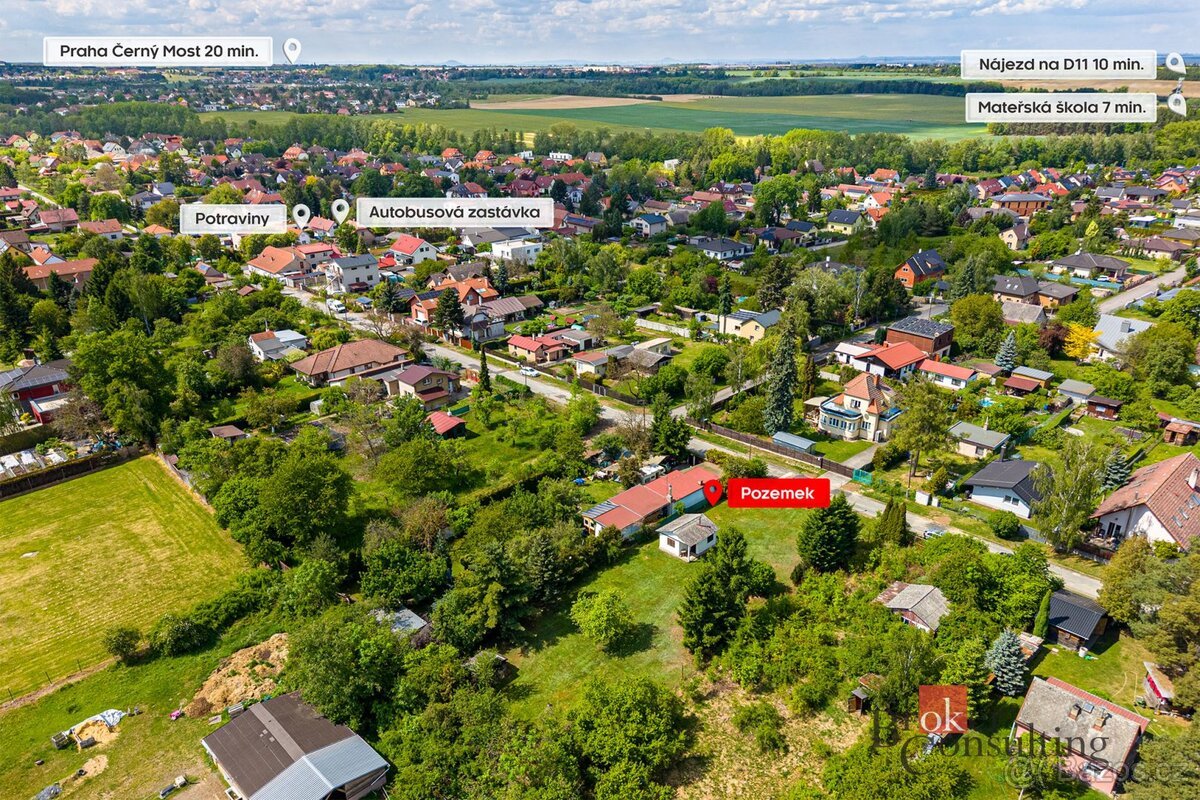 Prodej, pozemky/bydlení, 1278 m2, Horoušánky , Horoušany, Pr