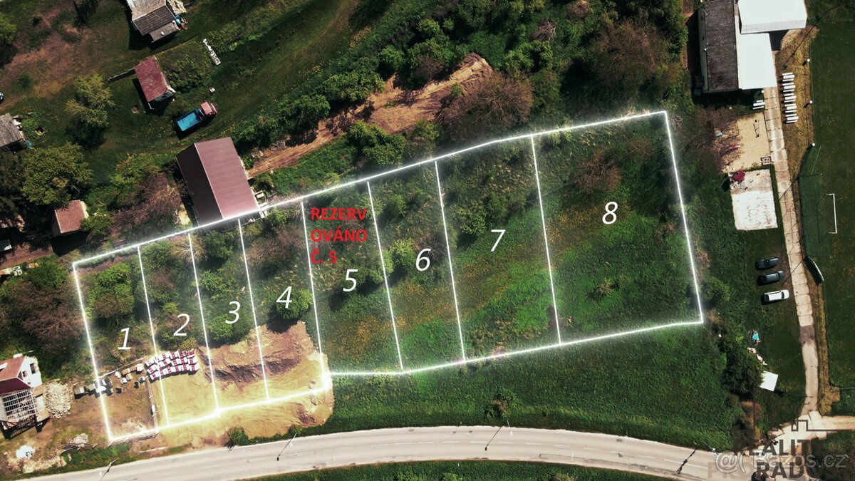 Prodej stavebního pozemku 632,5 m2 v Kyjově-Bohuslavicích, l