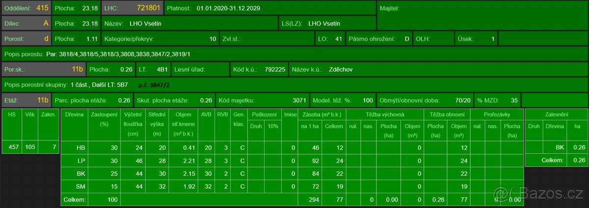Prodej lesních pozemků k.ú. Zděchov (2)