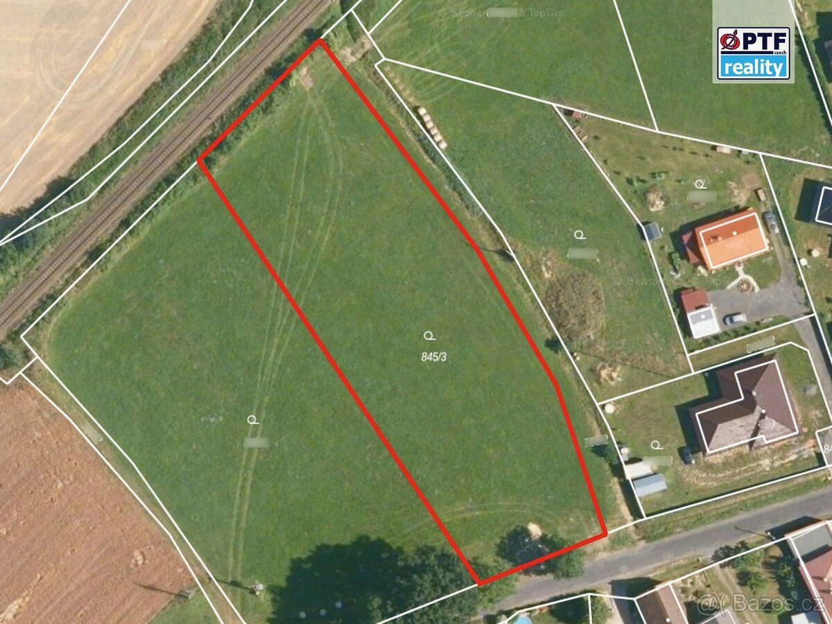 Prodej velkého stavebního pozemku (4000 m²), Bezděkov - Pobo