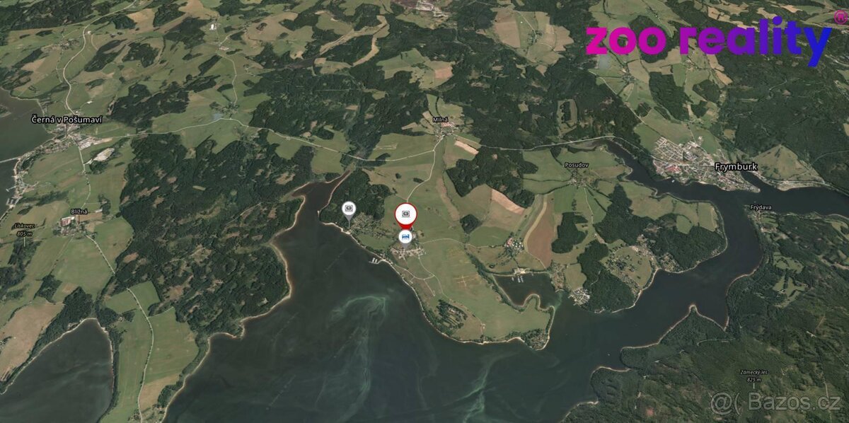 Prodej, stavební pozemek, 880 m2, Kovářov, Frymburk