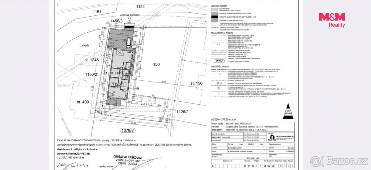 Prodej pozemku k bydlení v Raškovicích