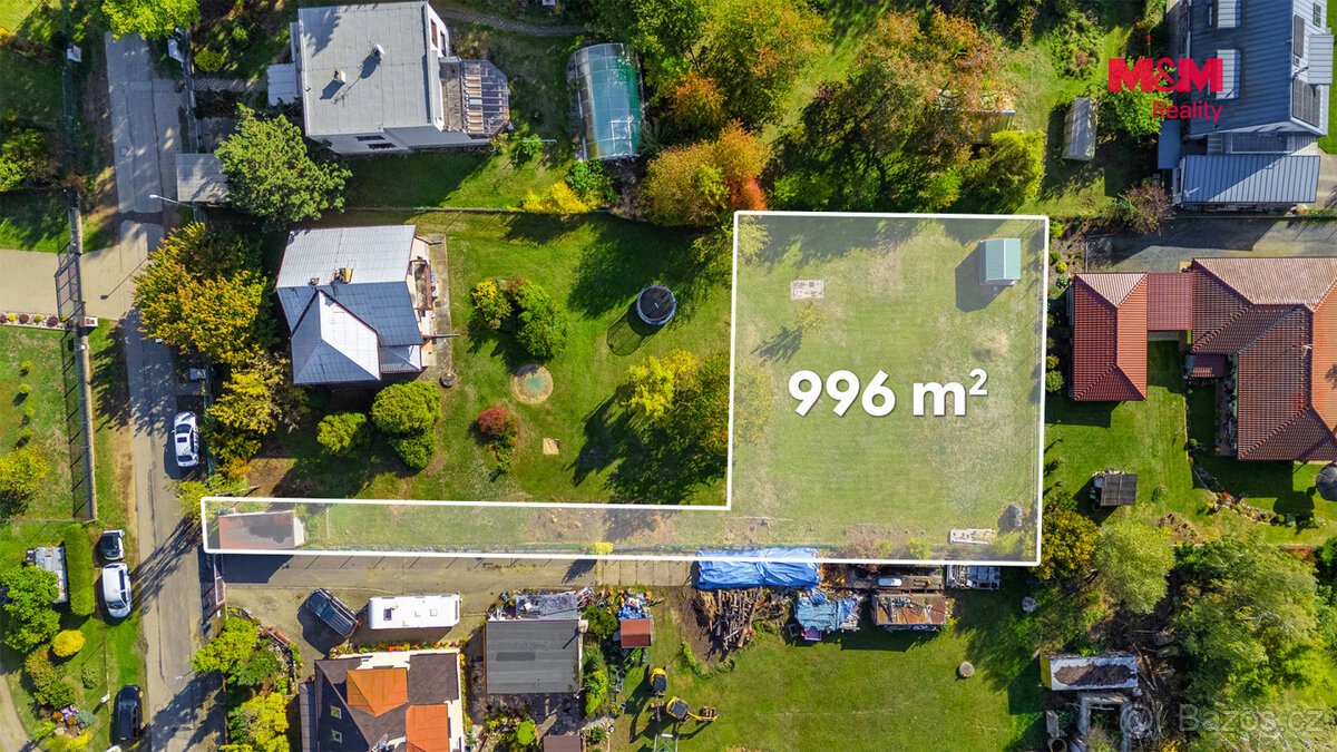 Prodej pozemku k bydlení, 996 m², Kamenice, Nová Hospoda