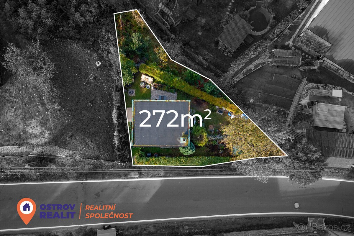 Prodej, pozemek 272 m2 s obytnou chatkou, Bohutín