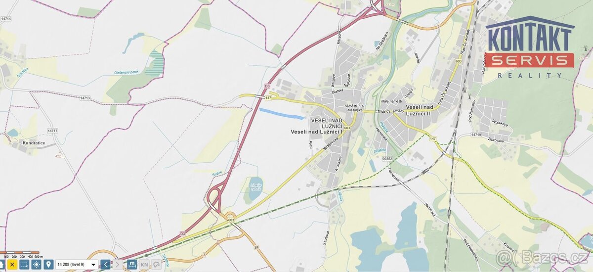 Rozlehlý pozemek s obrovským potenciálem ve Veselí nad Lužni