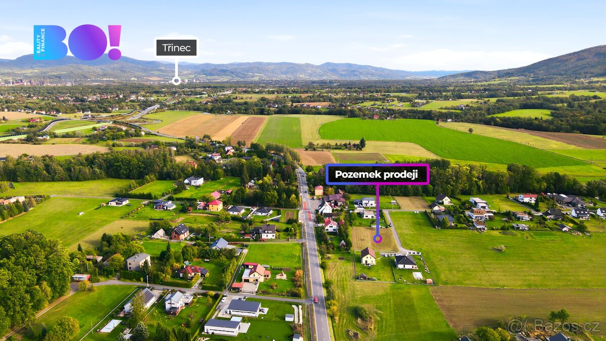 Prodej stavebního pozemku 1668 m², Ropice