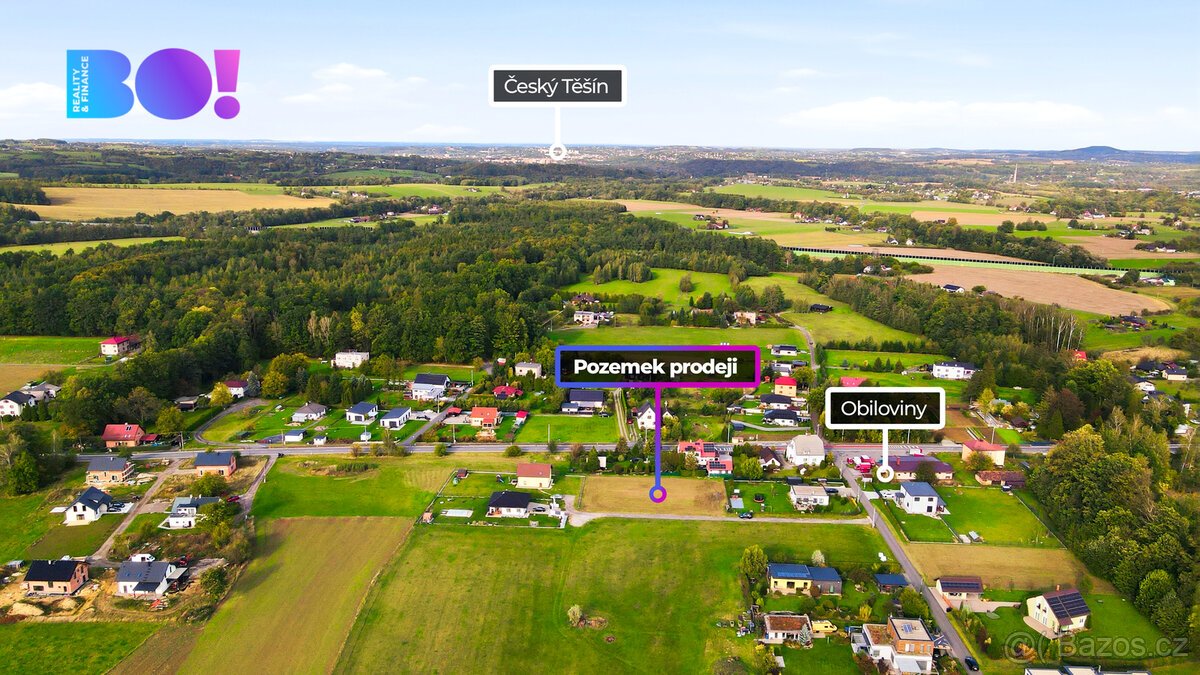 Prodej stavebního pozemku 1668 m², Ropice