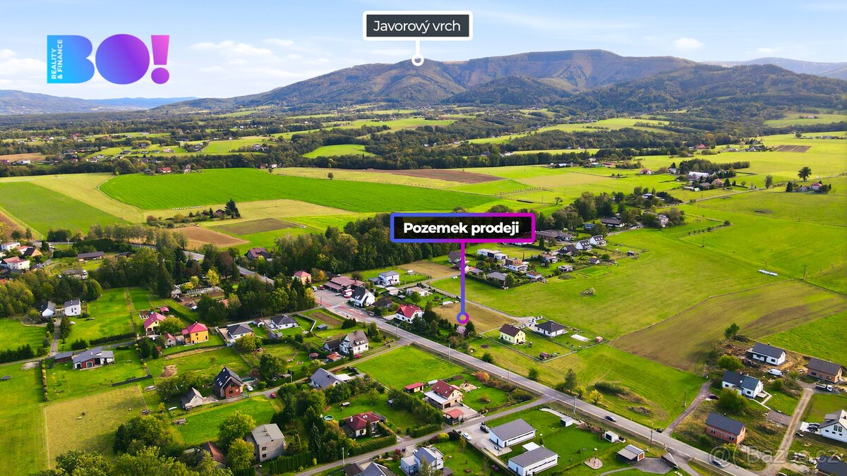 Prodej stavebního pozemku 1668 m², Ropice