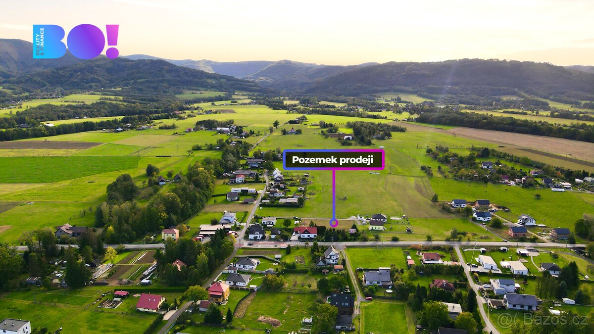 Prodej stavebního pozemku 1668 m², Ropice