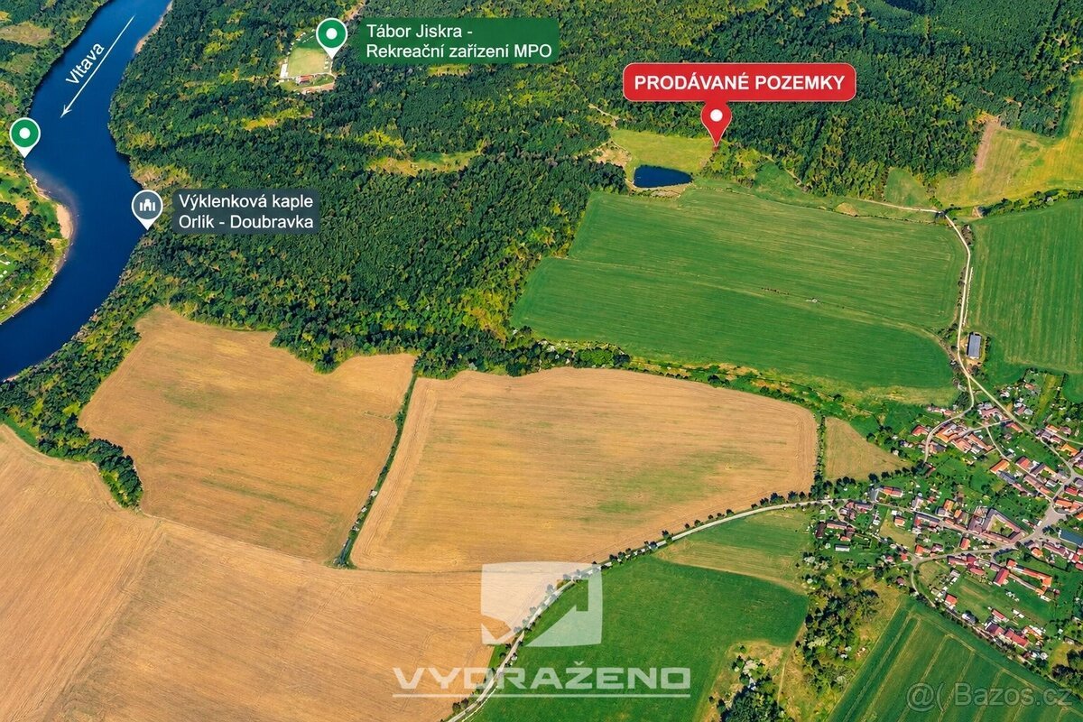 Pozemky (1.726 m2) - Chrášťany, České Budějovice
