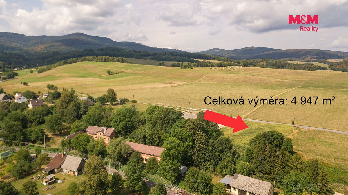 Prodej pozemku k bydlení, 4947 m2, Skorošice, okr. Jeseník