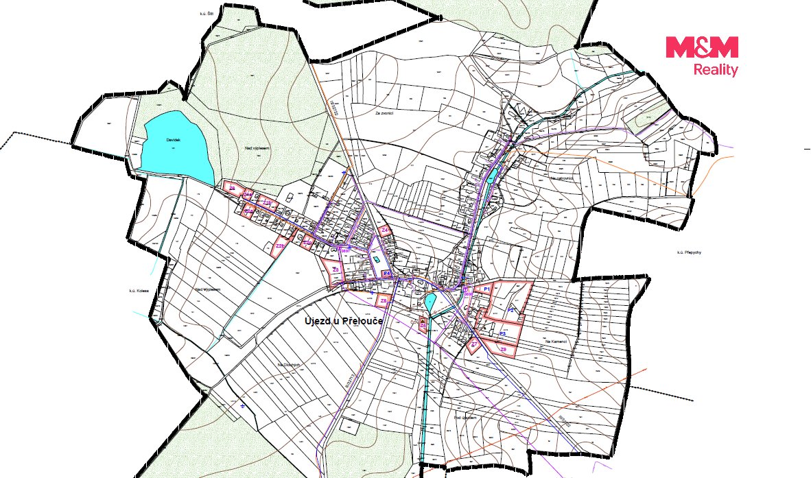 Prodej, pozem.k bydlení a orn.půda,8659 m2, Újezd u Přelouče