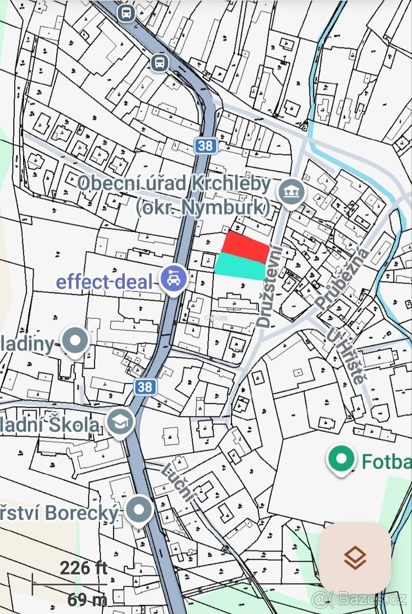 Stavební pozemky v Krchlebích u Nymburka 790m2