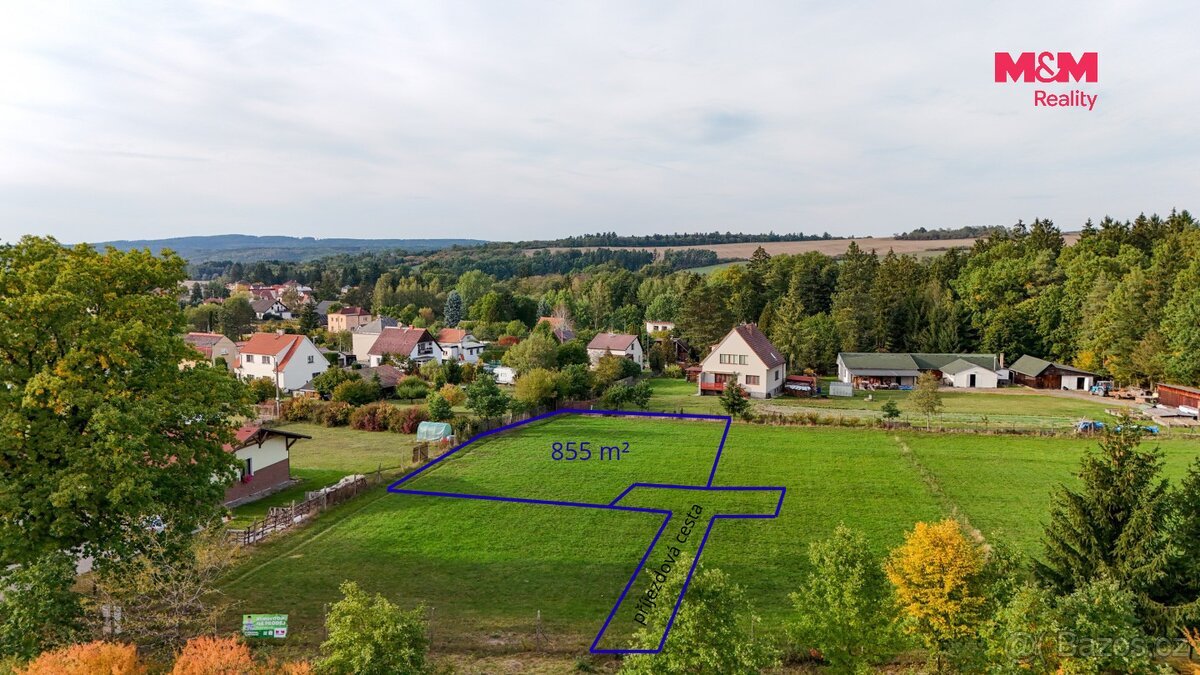 Prodej pozemku k bydlení, 855 m², Spálené Poříčí