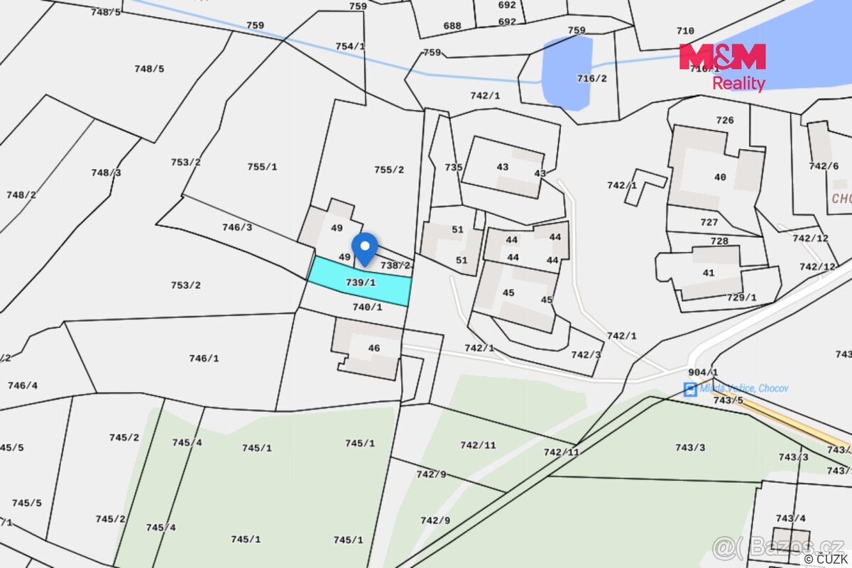 Prodej pozemku k bydlení, 488 m², Mladá Vožice