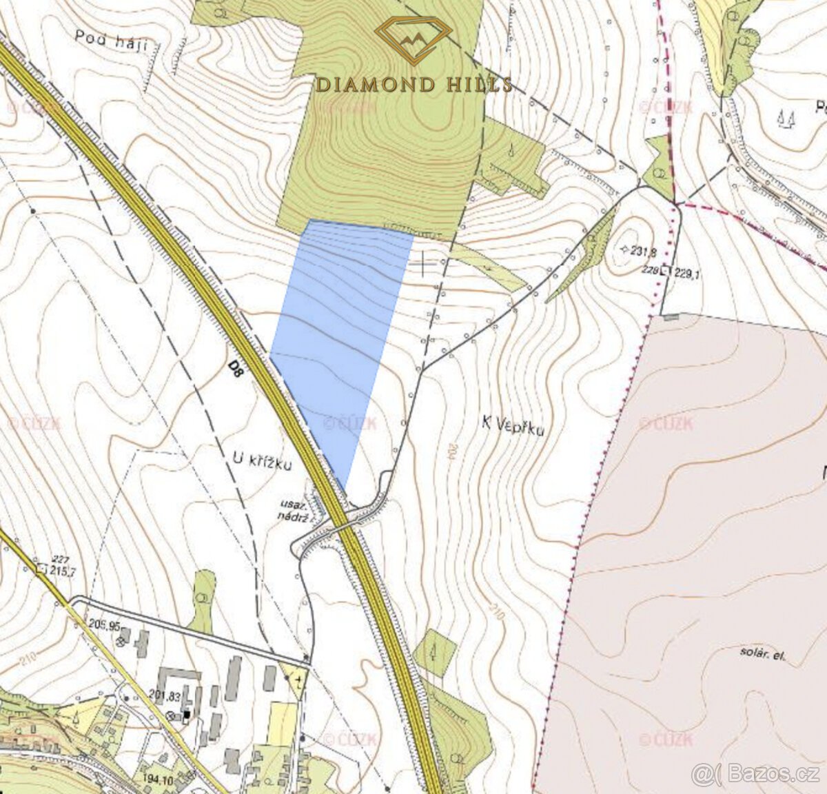 Prodej pozemku 72 607m2, Nová Ves u Nelahozevsi