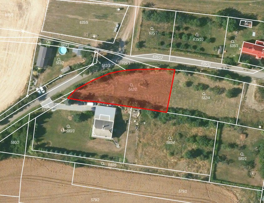 Stavební pozemek 1176 m² Radějovice u Přehýšova
