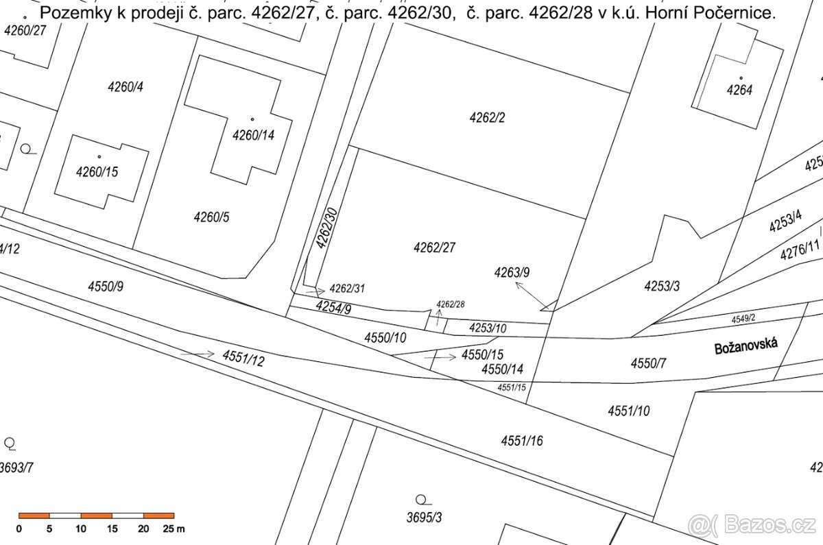 Prodej stavebního pozemku 889 m² Semonická, Praha - Horní Po