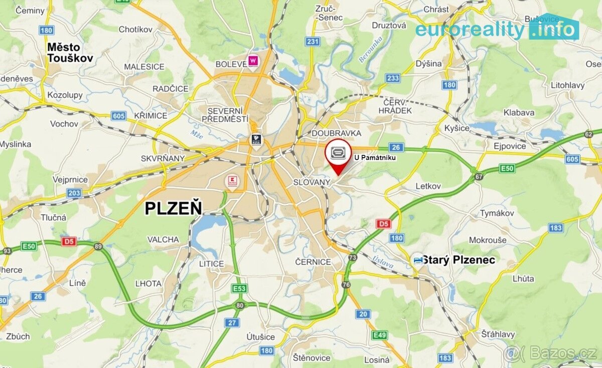 Prodej, stavební pozemek, 818 m2, Plzeň - Božkov