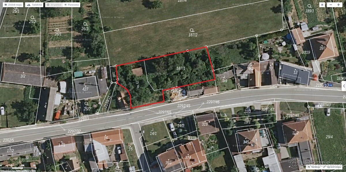 Stavební pozemek Stříbrnice 1019m2