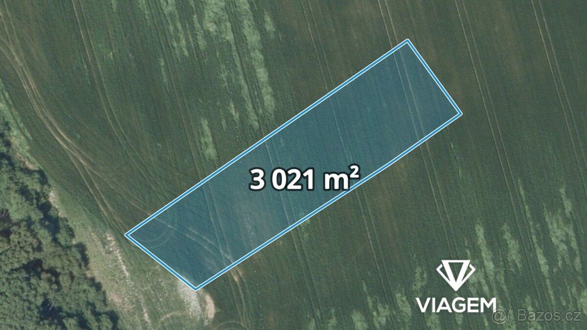Pole 3 021 m², Podíl 25 % o výměře 755 m²