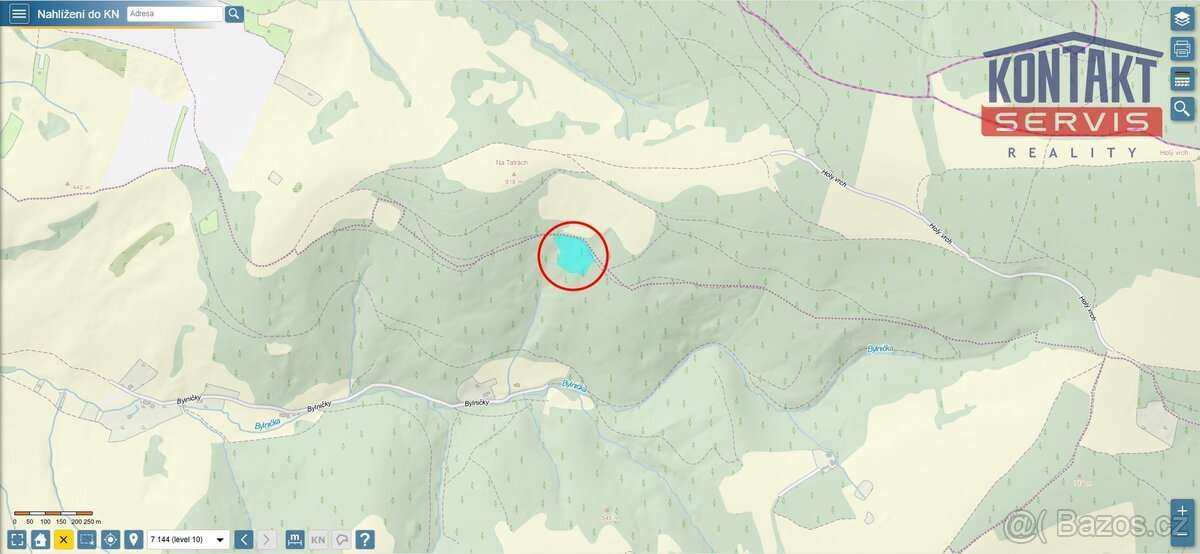 Prodej uceleného lesního pozemky u města Brumov-Bylnice