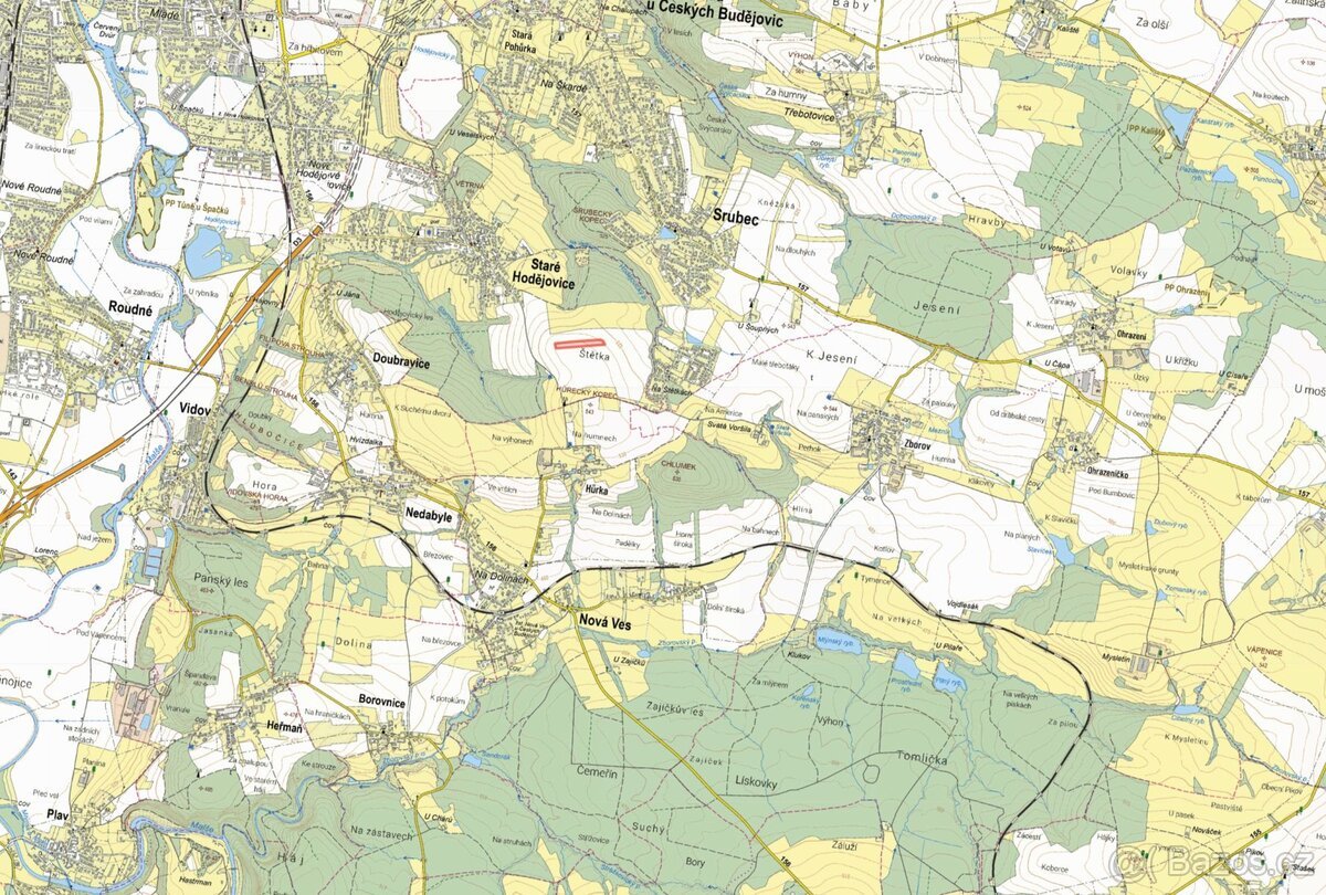 Zemědělská půda, prodej, Staré Hodějovice, České Budějovice