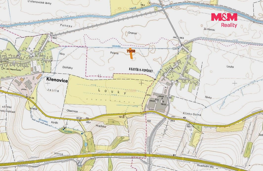 Prodej pole, 1917 m², Popůvky u Kojetína