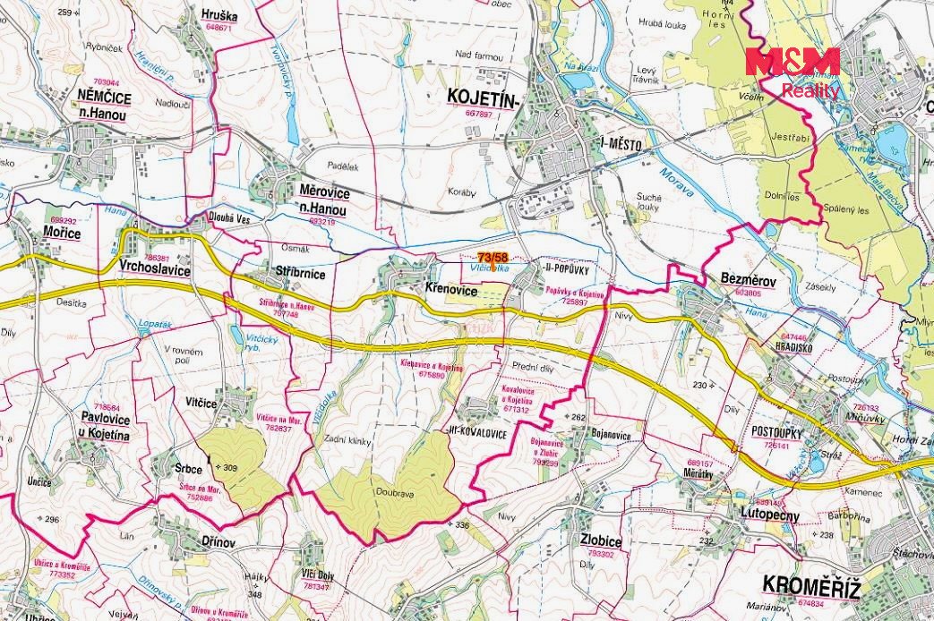 Prodej pole, 1917 m², Popůvky u Kojetína
