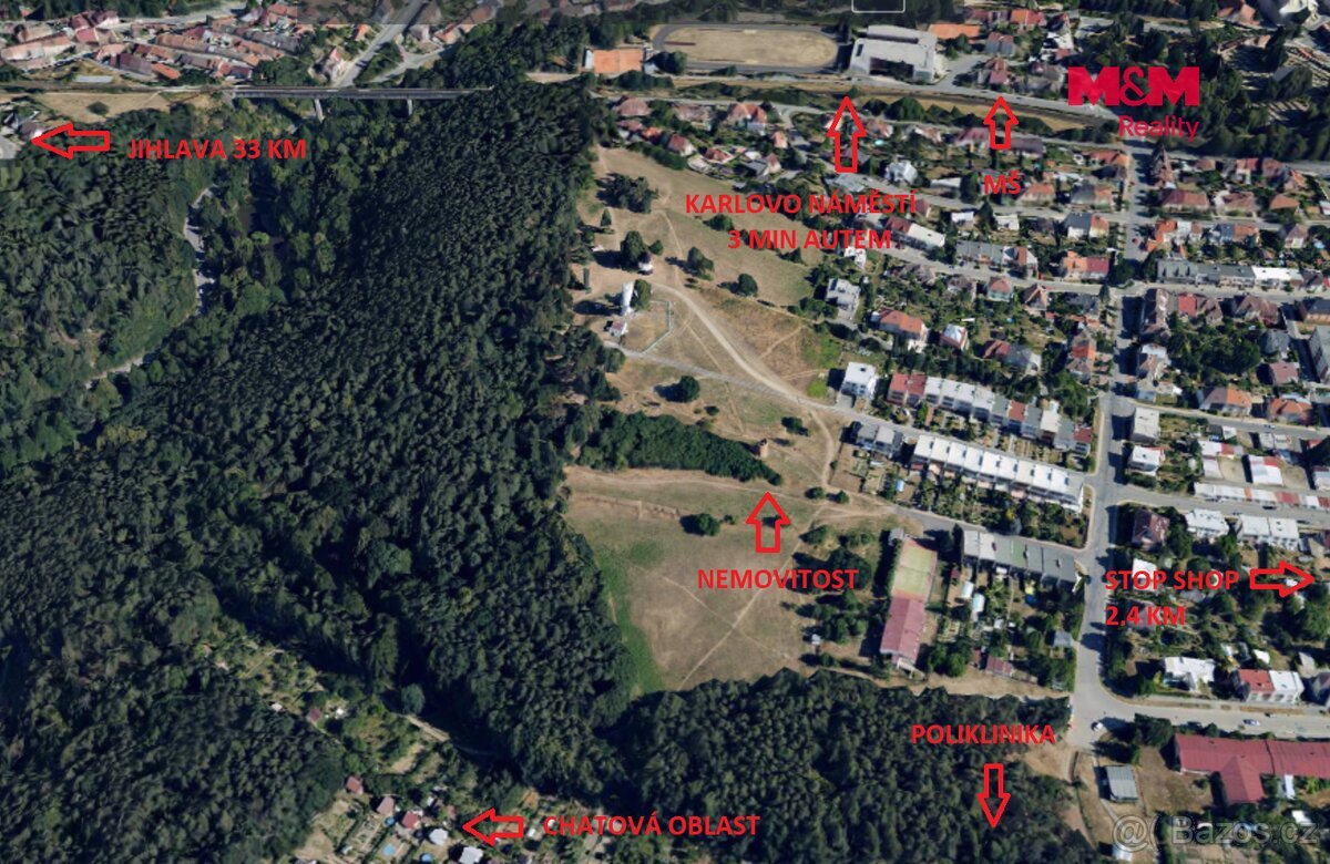 Prodej pozemku k rekreačnímu bydlení ve Velkém Meziříčí