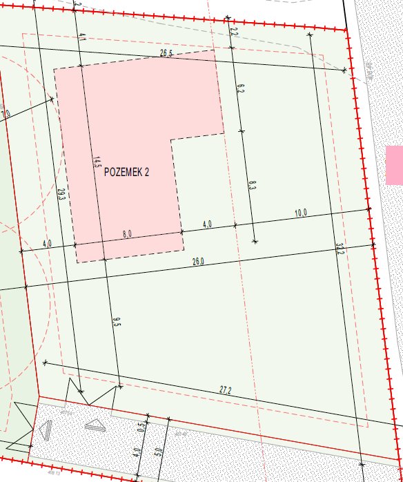 Prodej stavebního pozemku 800m2 Opava Podvihov