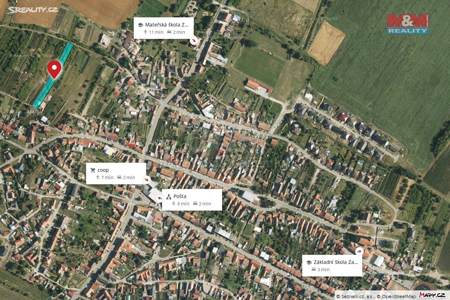 Prodej  stavebního pozemku 1 200 m²