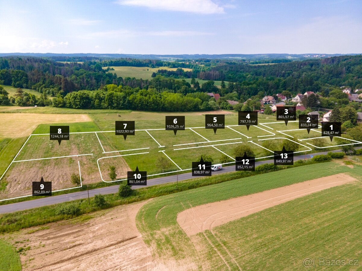 Stavební pozemky 805 - 1.200 m2, Žumberk